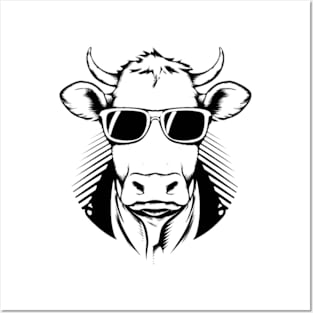 Cool Cow, Man Posters and Art